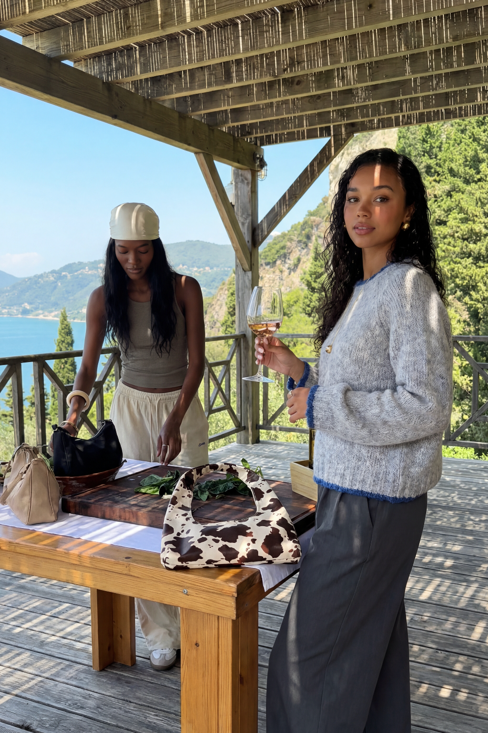 STONE GREY CONTRAST KNIT