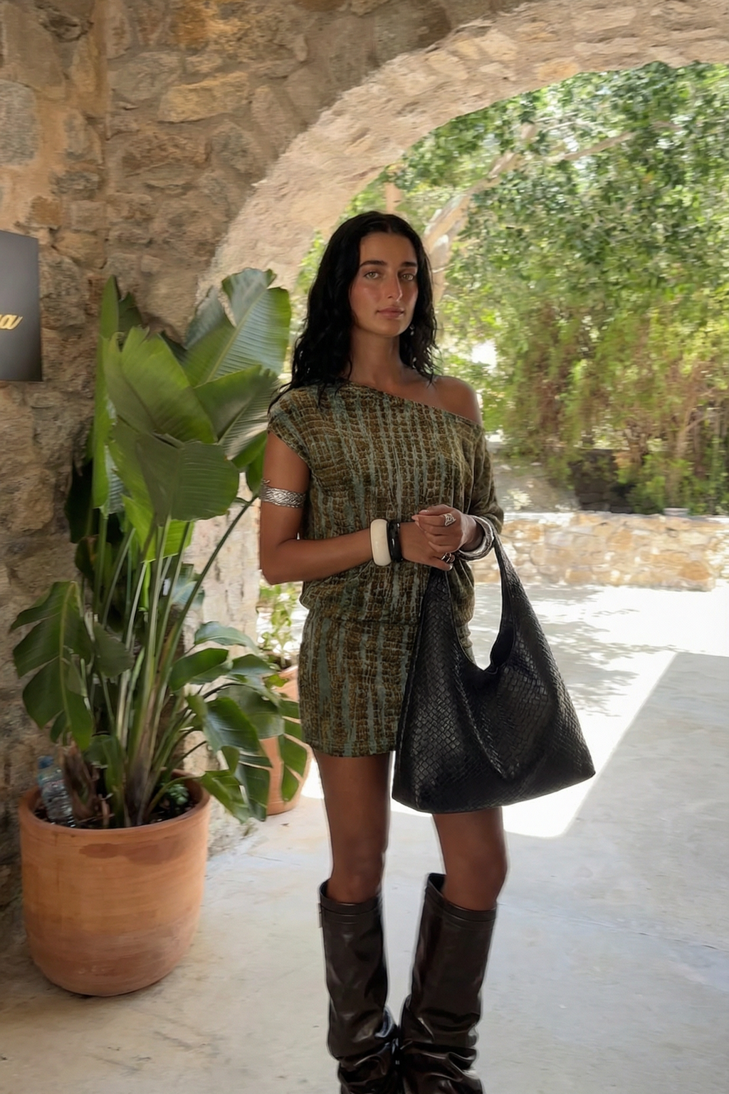 Dark Green Asymmetrical Bodycon Dress