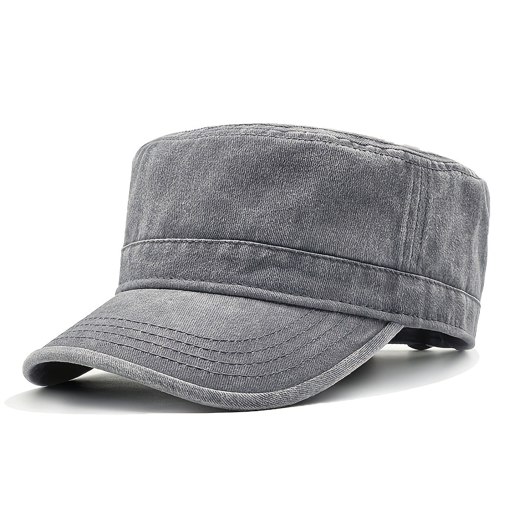 Floreya Vintage Washed Flat Cap Grå
